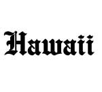 HAWAII Gothic Decal