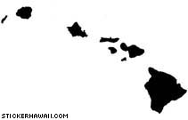 Hawaiian Island Chain Decal Sticker