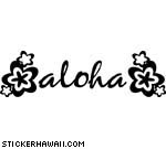 Aloha with Multiple FlowersDecal