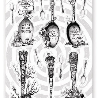 alice in wonderland teaspoon tea party sticker sheet