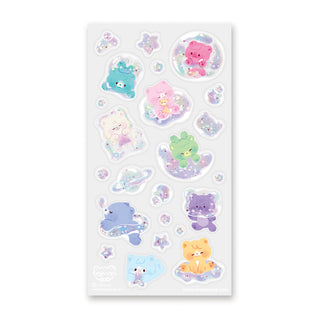 animals bears space stars galaxy pastel