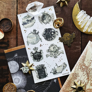 constellation stars space sticker sheet