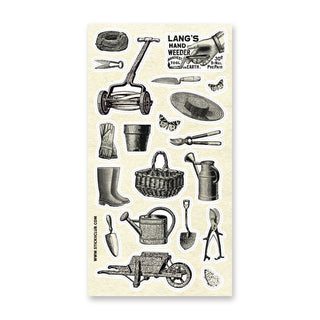 gardening shovel garden sticker sheet