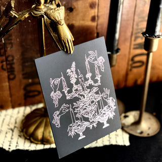 candle candelabra hands match light card