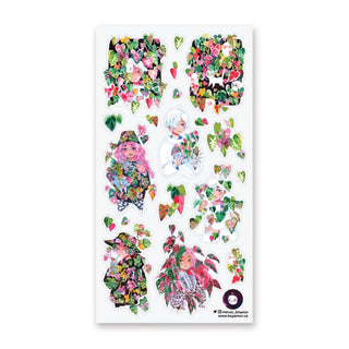 girl earth leaf nature plants green leaves sticker sheet