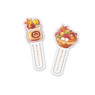 food japanese raccoon chestnut fall autumn bookmark page tabs