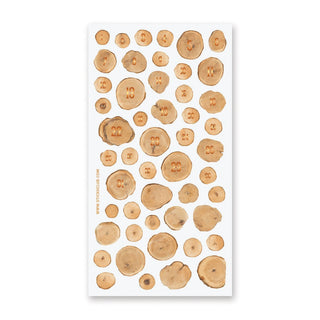tree stump ring sticker sheet